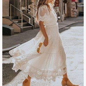 Boho v neck floral dress
